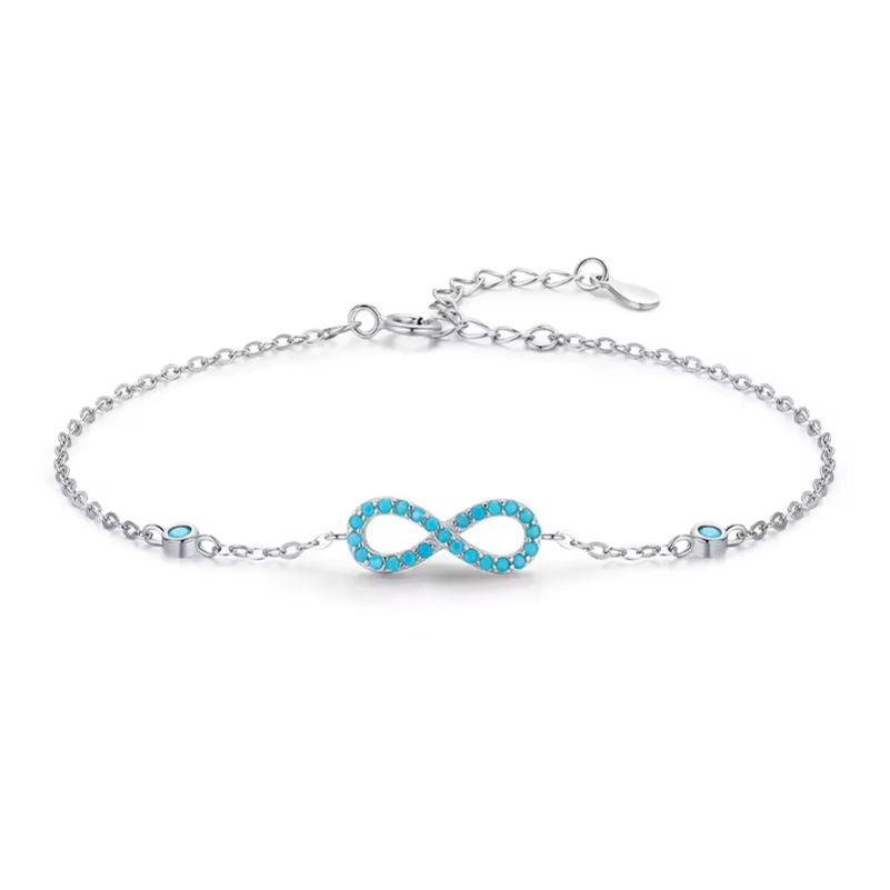 Pulseira Romântica Amor Infinito em Prata Esterlina